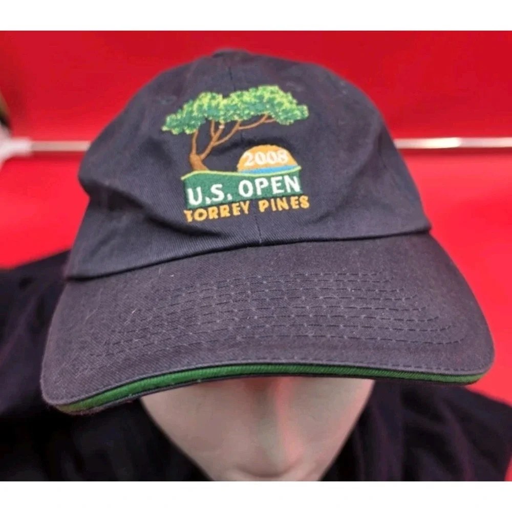 US Open 2008 Torrey Pines Golf Tournament Hat USGA Member Weak Spot On Bill